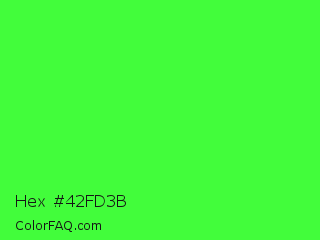 Hex #42fd3b Color Image