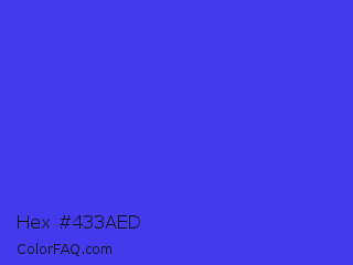 Hex #433aed Color Image
