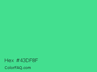 Hex #43df8f Color Image
