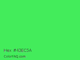Hex #43ec5a Color Image