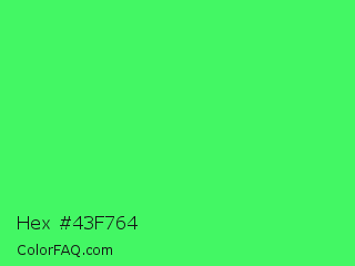 Hex #43f764 Color Image