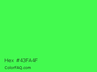 Hex #43fa4f Color Image