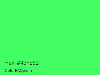 Hex #43fe62 Color Image