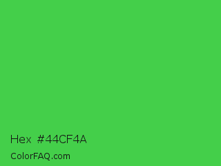 Hex #44cf4a Color Image