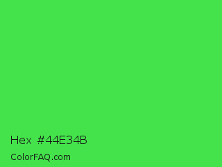 Hex #44e34b Color Image