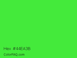Hex #44ea3b Color Image