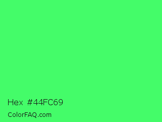 Hex #44fc69 Color Image
