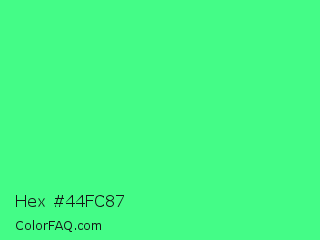 Hex #44fc87 Color Image