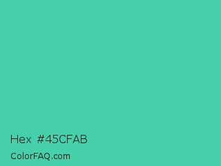 Hex #45cfab Color Image
