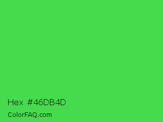 Hex #46db4d Color Image