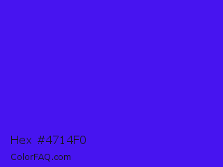 Hex #4714f0 Color Image
