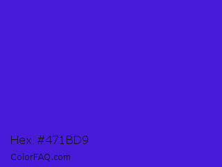 Hex #471bd9 Color Image