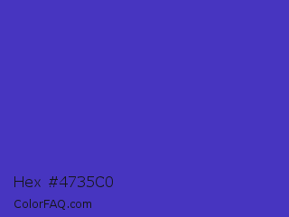 Hex #4735c0 Color Image