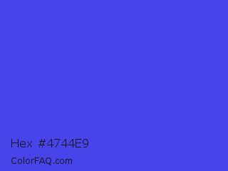 Hex #4744e9 Color Image