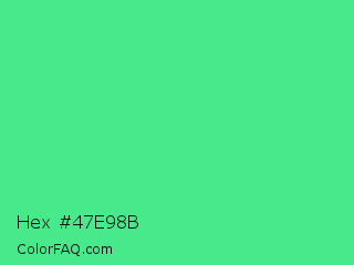 Hex #47e98b Color Image