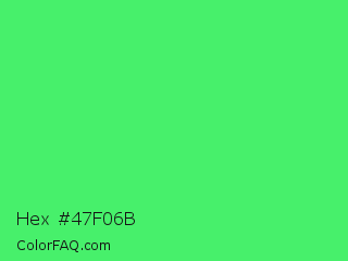 Hex #47f06b Color Image
