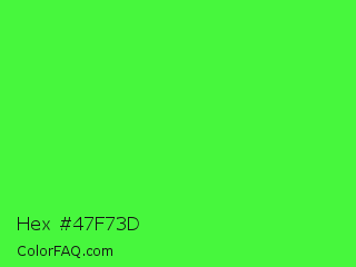 Hex #47f73d Color Image