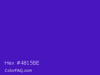 Hex #4815be Color Image