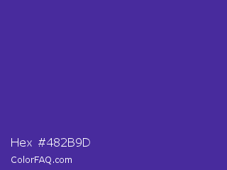 Hex #482b9d Color Image