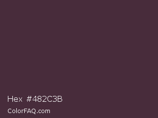 Hex #482c3b Color Image