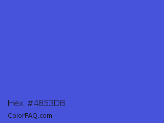 Hex #4853db Color Image
