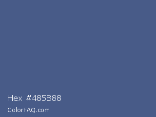 Hex #485b88 Color Image