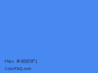 Hex #4889f1 Color Image