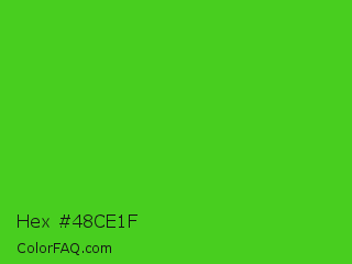 Hex #48ce1f Color Image
