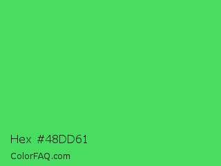 Hex #48dd61 Color Image