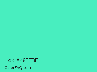 Hex #48eebf Color Image