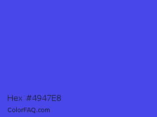 Hex #4947e8 Color Image