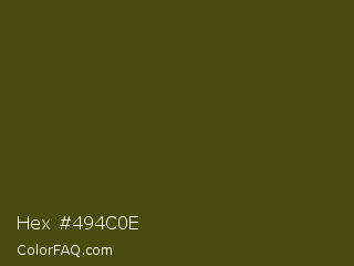 Hex #494c0e Color Image