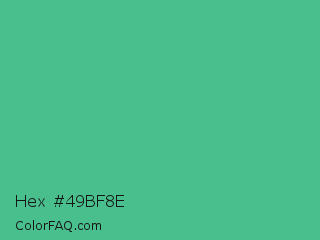 Hex #49bf8e Color Image