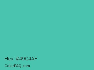 Hex #49c4af Color Image