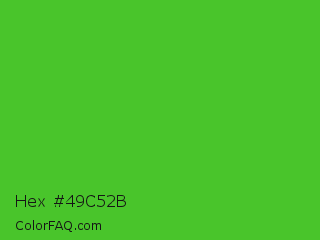 Hex #49c52b Color Image