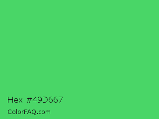 Hex #49d667 Color Image
