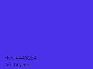 Hex #4a32ea Color Image