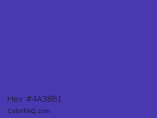 Hex #4a38b1 Color Image