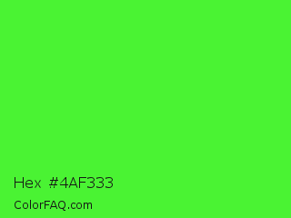 Hex #4af333 Color Image