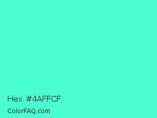 Hex #4affcf Color Image
