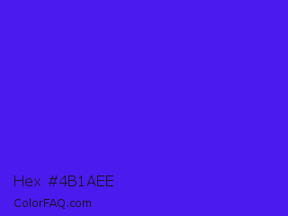 Hex #4b1aee Color Image