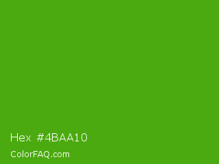 Hex #4baa10 Color Image