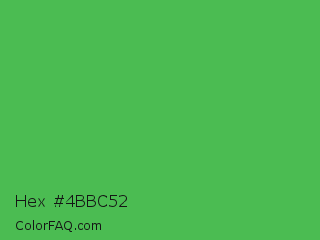 Hex #4bbc52 Color Image