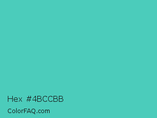 Hex #4bccbb Color Image