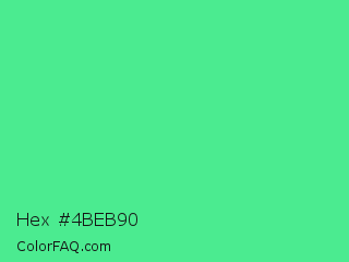 Hex #4beb90 Color Image