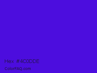 Hex #4c0dde Color Image