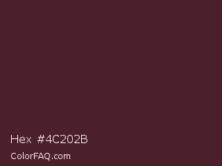 Hex #4c202b Color Image