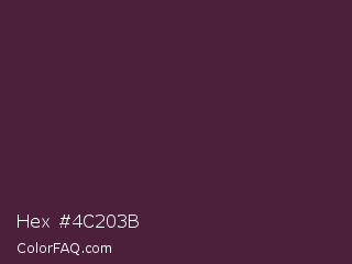 Hex #4c203b Color Image