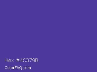 Hex #4c379b Color Image