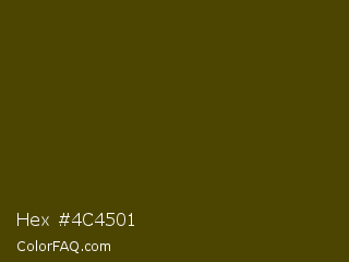 Hex #4c4501 Color Image